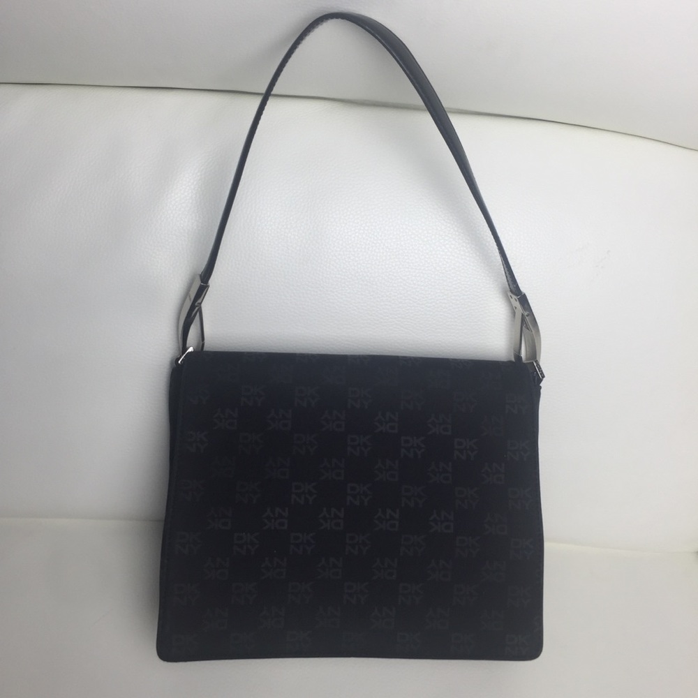 DKNY Black Signature Logo Purse